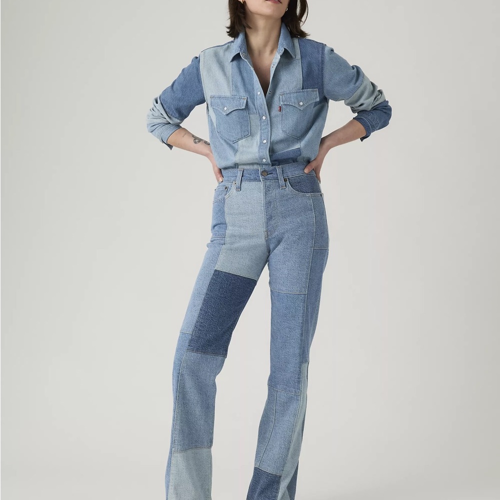Levi's Wedgie Bootcut Patchwork Jeans NWT